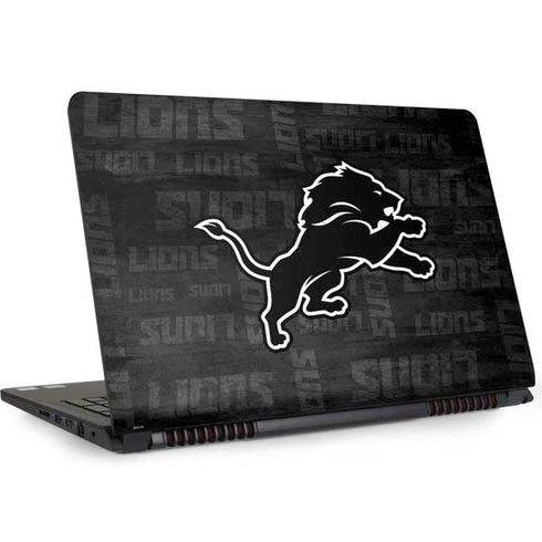 NFL Detroit Lions Black & White Dell Inspiron Skin
